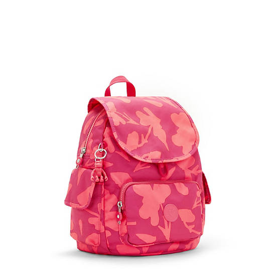 Kipling City Pack Small Printed Backpacks Coral Print | CA 1517GS